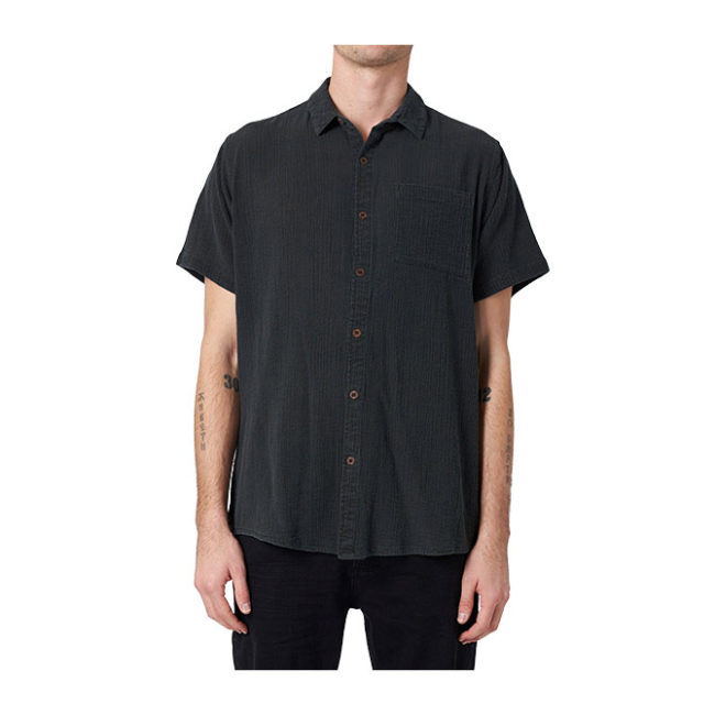 Rollas Bon Crepe Shirt - Sulphur Black