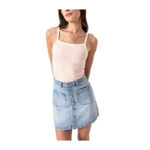 Rollas Contrast Naomi Tank - Peony