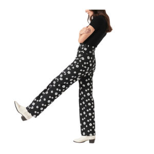 Rollas Folk Floral Heidi Pant - Black