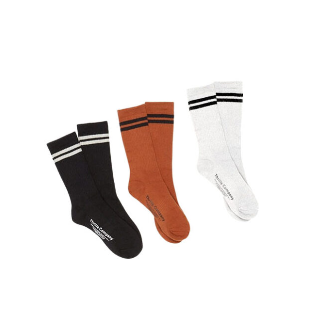 Thrills Minimal Thrills 3 Pack Sock - Tofu/Washed Black/Bronze