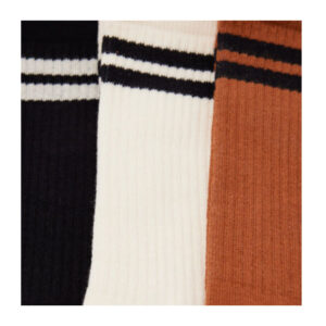 Thrills Minimal Thrills 3 Pack Sock - Tofu/Washed Black/Bronze