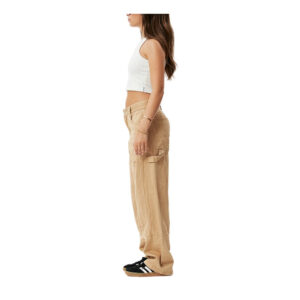 Afends Sleepy Hollow Moss Hemp Twill Carpenter Pants - Tan