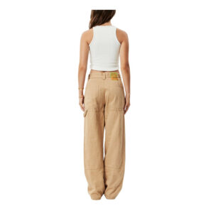 Afends Sleepy Hollow Moss Hemp Twill Carpenter Pants - Tan
