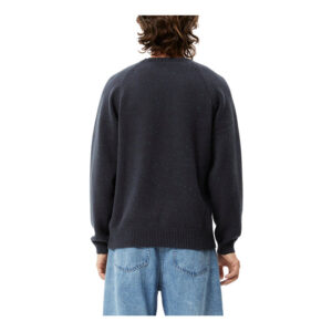 Afends Solace Unisex Organic Knit Crew Neck Jumper - Charcoal