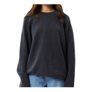Afends Solace Unisex Organic Knit Crew Neck Jumper - Charcoal