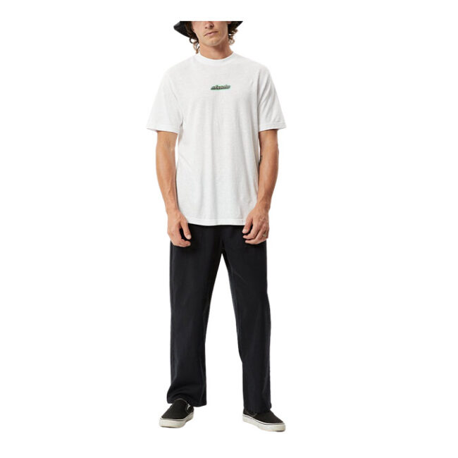 Afends Heatwave Hemp Retro Graphic Fit Tee - White