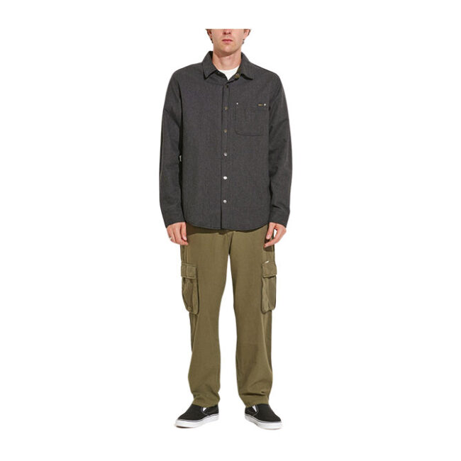 Misfit Castor Loom LS Overshirt - Black