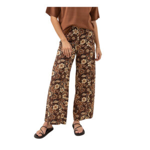 Rhythm Cantabria Floral Wide Leg Pant - Brown