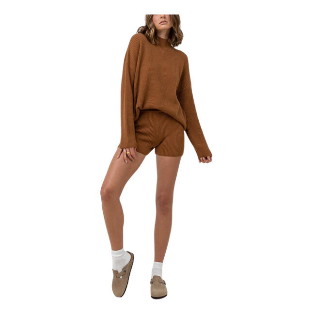 Rhythm Classic Knit Jumper - Caramel