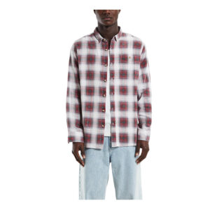 Rollas Men At Work Shadow Check Shirt - Red Check