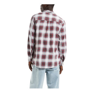 Rollas Men At Work Shadow Check Shirt - Red Check