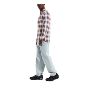 Rollas Men At Work Shadow Check Shirt - Red Check