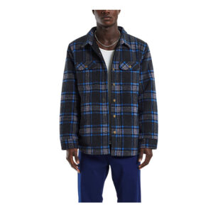Rollas Men At Work Check Shacket - Blue Check