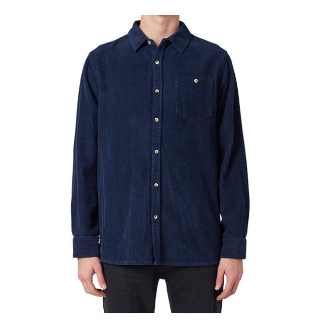 Rollas Men At Work Fat Cord Shirt - Navy
