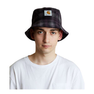 Carhartt Cord Bucket Hat - Wiley Check/Dark Plum