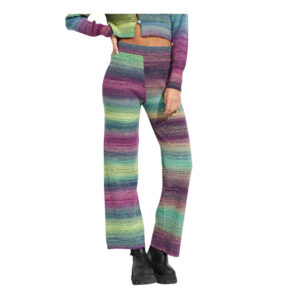 Misfit Pnoom Wide Leg Knit Pants - Eggplant