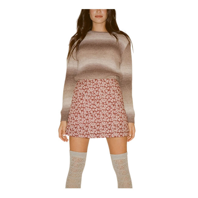 Rollas Fluffy Sailor Sweater - Mink