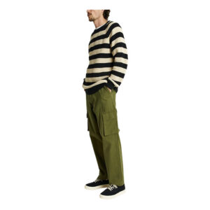 Mr Simple Stripe Knit - Black Oatmeal Stripe