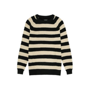 Mr Simple Stripe Knit - Black Oatmeal Stripe