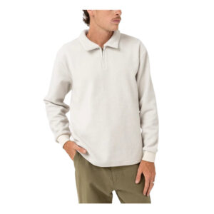 Rhythm Oskar Quarter Zip Fleece - Natural