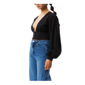 Afends Lilo Hemp Button Up Long Sleeve Top - Black