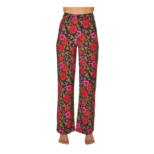 Rollas - Rambling Floral Heidi Pant - Black