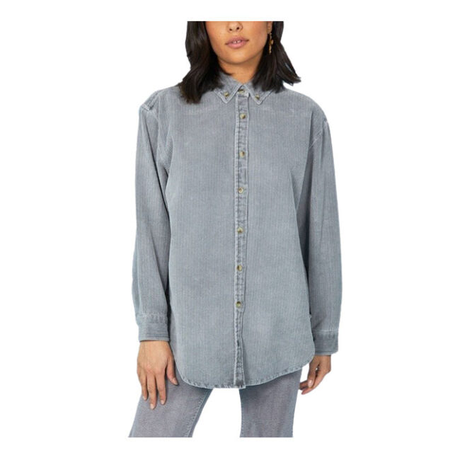Rollas Super Slouch Wide Cord Shirt - Grey