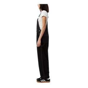 Afends Louis Recycled Oversized Overalls - Washed Black