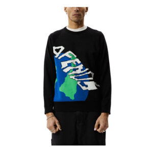 Afends Orbital Recycled Raglan Knit - Black