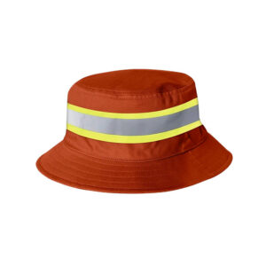 Brixton Builders Reversible Bucket Hat - Bison/Burnt Red