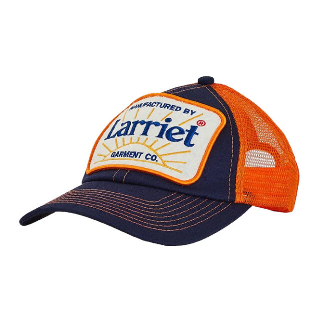 Larriet Trucker Cap - Navy / Orange