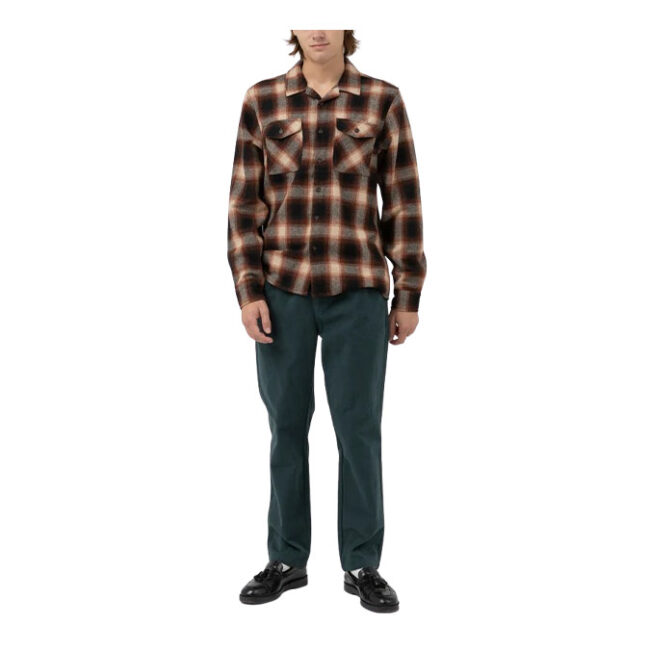 Rhythm Plaid LS Flannel - Rust