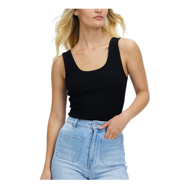 Rollas Classic Rib Tank - Black