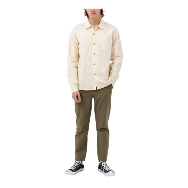 Rhythm Essential LS Shirt - Natural