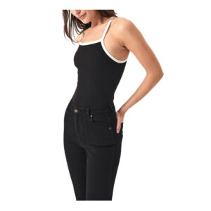 Rollas Organic Naomi Tank - Black/Vintage White