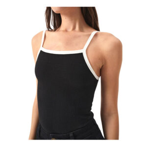 Rollas Organic Naomi Tank - Black/Vintage White