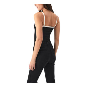 Rollas Organic Naomi Tank - Black/Vintage White