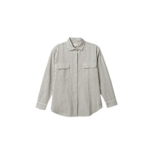 Brixton BF L/S Flannel - Dove Stripe