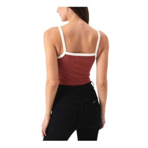 Rollas Organic Naomi Tank - Brick/Vintage White