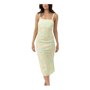 Rhythm - Magnolia Floral Bias Midi Dress - Fern