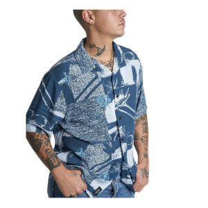 Thrills - Alchemy Bowling Shirt - Blue