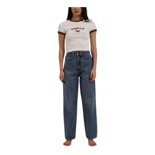 Thrills - Riding In Paradise Y2K Ringer Tee - Dirty White