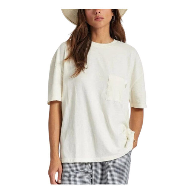 Brixton Carefree Oversized BF Pocket Tee - Whitecap