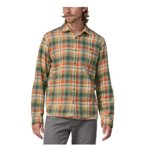 Patagonia M's LS Cotton In Conversion LW Fjord Flannel Shirt - Lavas: Fertile Brown