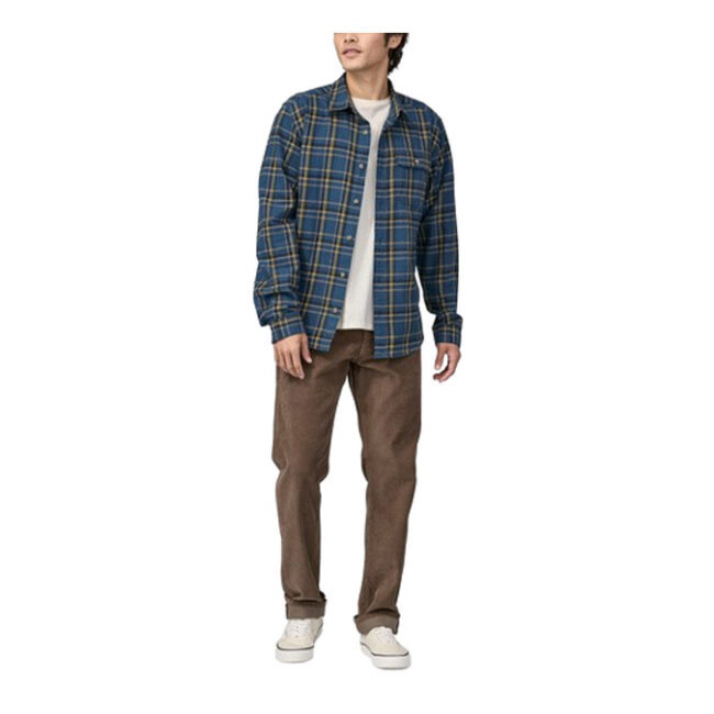 Patagonia M's LS Cotton In Conversion LW Fjord Flannel Shirt - Major: Tidepool Blue