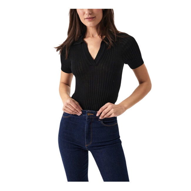 Rollas Amanda Knit Top - Black