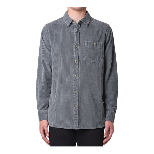 Rollas Men At Work Fat Cord Shirt - Slate