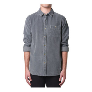 Rollas Men At Work Fat Cord Shirt - Slate