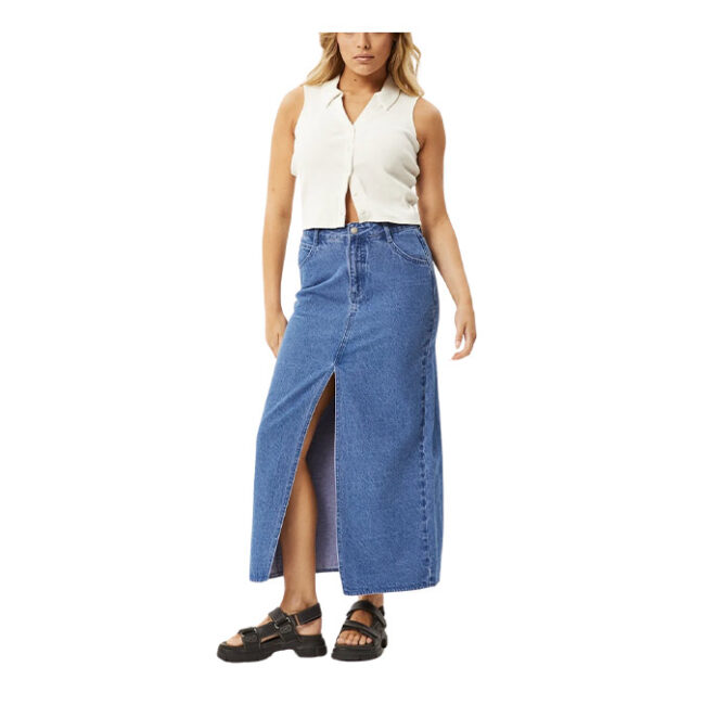 Afends Eliza Organic Rib Sleeveless Shirt - White