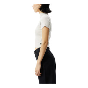 Afends Iconic Hemp Rib Fitted Tee - Off White